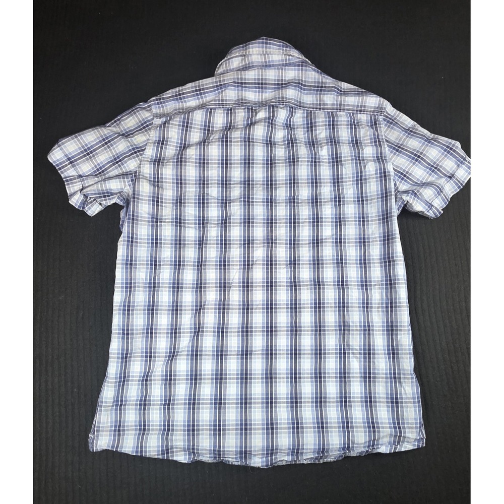 Apt 9 Men's Size M Blue Plaid Short Sleeve Button Down Shirt Casual Summer... - Picture 6 of 9